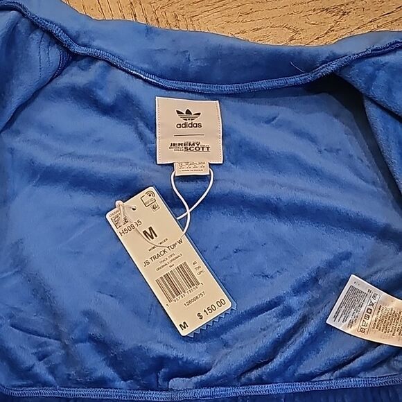 Jeremy Scott adidas js track jacket top blue size M NWT - Picture 8 of 11